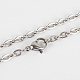 304 Stainless Steel Cable Chain Necklace Making US-STAS-P045-05P-1
