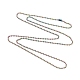 Ion Plating(IP) 304 Stainless Steel Ball Chain Necklaces US-NJEW-L149-B01-M-2