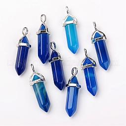 Natural Agate Double Terminated Pointed Pendants US-G-F295-05G