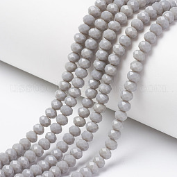 Opaque Solid Color Glass Beads Strands US-EGLA-A034-P6mm-D10