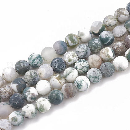 Natural Tree Agate Beads Strands US-G-T106-038-1