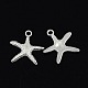 Silver Color Plated Tibetan Style Starfish Pendants US-X-EA306Y-S-1
