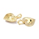 Brass Micro Pave Clear Cubic Zirconia Pendants US-KK-D004-15G-3