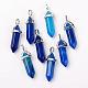 Natural Agate Double Terminated Pointed Pendants US-G-F295-05G-1