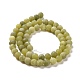 Round Frosted Natural TaiWan Jade Bead Strands US-G-M248-6mm-02-5