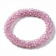 Faceted Transparent Glass Beads Stretch Bracelets US-BJEW-S144-002C-05-2