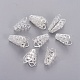 Silver Color Plated Iron Flower Bead Caps US-X-E047Y-S-2