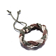 Unisex Adjustable Braided Leather Cord Bracelets US-BJEW-BB15532-4