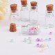 20 Pcs Mini Clear Glass Jars Bottles with Cork Stoppers and Eye Pins for Crafts Projects Size 10x18mm and 22x15mm in One Box US-AJEW-PH0003-01-1