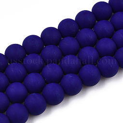 Opaque Glass Beads Strands US-GLAA-T032-P8mm-MD03