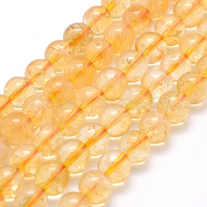 Natural Citrine Beads Strands US-G-P335-11-8mm-A-1