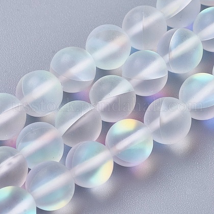 Synthetic Moonstone Beads Strands US-G-E468-G01-8mm-1