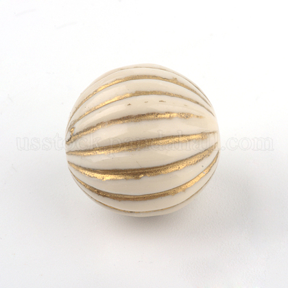 Round Plating Acrylic Beads US-PACR-Q102-51A-1