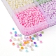 5250Pcs 15 Colors 8/0 Opaque Frosted Glass Seed Beads US-SEED-YW0001-74-A-3
