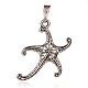 Starfish/Sea Stars Tibetan Style Alloy Pendants US-PALLOY-O062-33AS-1