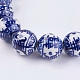 Handmade Blue and White Porcelain Beads US-PORC-G002-11-2