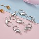 Platinum Plated Zinc Alloy Lobster Claw Clasps US-X-E107-6