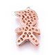 Brass Micro Pave Cubic Zirconia Slide Charms US-ZIRC-G147-02A-NR-3