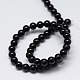 Natural Black Agate Round Beads Strands US-G-L086-A-01-3