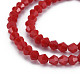Opaque Solid Color Glass Beads Strands US-GLAA-Q080-4mm-B13-3