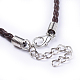 Trendy Braided Imitation Leather Necklace Making US-NJEW-S105-002-4