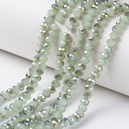 Electroplate Glass Beads Strands US-EGLA-A034-J4mm-S06
