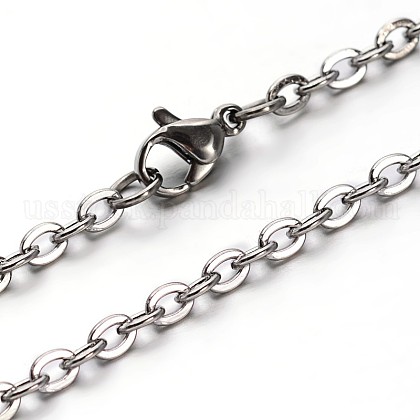304 Stainless Steel Cable Chains Necklaces US-NJEW-O058-13P-1
