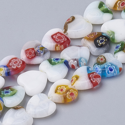 Handmade Millefiori Lampwork Beads Strands US-LAMP-T005-26-1