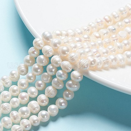 Natural Cultured Freshwater Pearl Beads Strands US-SPPA005Y-1-1