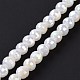 Electroplate Opaque Solid Color Glass Beads Strands US-GLAA-E036-10E-3