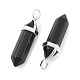 Natural Black Obsidian Double Terminated Pointed Pendants US-G-F295-04K-4