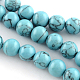 Synthetical Turquoise Gemstone Round Bead Strands US-TURQ-R035-6mm-03-1