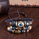 Adjustable Eye Design Unisex Leather Multi-strand Bracelets US-BJEW-BB15543-A-7
