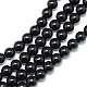 Synthetic Black Stone Bead Strands US-G-R345-8mm-35-1-1