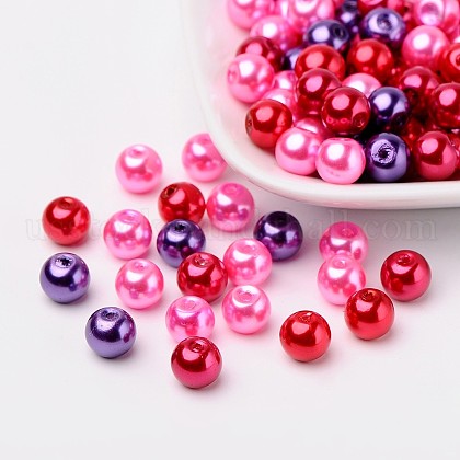 Valentine's Mix Glass Pearl Beads Sets US-HY-X006-8mm-10-1