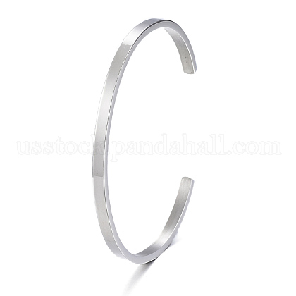 304 Stainless Steel Cuff Bangles US-BJEW-K173-02P-1