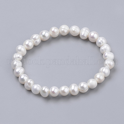 Pearl Stretch Bracelets US-PEAR-S012-58A-1