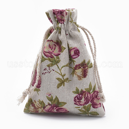 Polycotton(Polyester Cotton) Packing Pouches Drawstring Bags US-ABAG-T006-A10-1