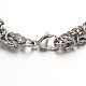 304 Stainless Steel Byzantine Chains Bracelets US-STAS-L149-14-2