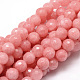 Dyed Natural White Jade Round Beads Strands US-G-E313-8mm-04-1