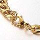 304 Stainless Steel Cuban Link Chain Bracelets US-STAS-O054-08-3