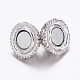 Alloy Rhinestone Magnetic Clasps with Loops US-BSAHH050-4