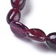 Natural Garnet Bead Stretch Bracelets US-BJEW-K213-45-3