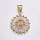 Long-Lasting Plated & Rack Plating Brass Micro Pave Cubic Zirconia Letter Pendants US-ZIRC-A007-03M-G-1