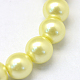Baking Painted Pearlized Glass Pearl Round Bead Strands US-HY-Q003-4mm-64-3