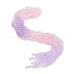 Transparent Painted Glass Beads Strands US-DGLA-A034-T6mm-A05