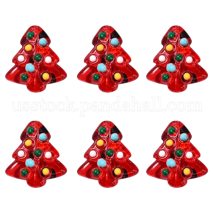 6Pcs Handmade Bumpy Glass Beads Strands&nbsp;US-LAMP-FS0001-16C-1