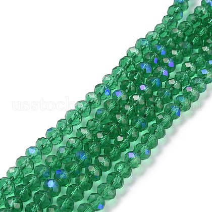 Electroplate Glass Beads Strands US-EGLA-A034-T4mm-L12-1