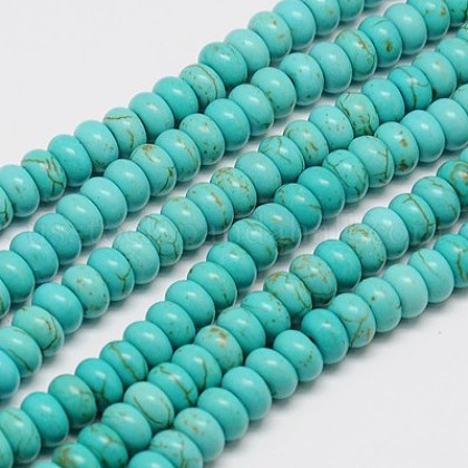 Synthetic Turquoise Beads Strands US-TURQ-G109-4x2mm-06-1