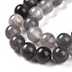 Natural Gemstone Cloudy Quartz Faceted Round Bead Strands US-G-O021-8mm-03B-3